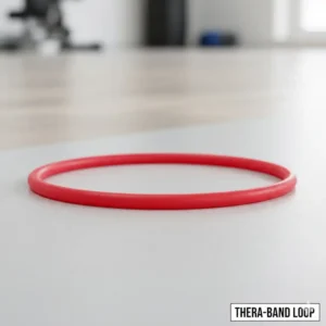 Close-up illustration of a looped Thera-tubing band, often used for leg and glute exercises.