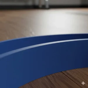 Close-up illustration of the durable latex material and grip texture of a blue resistance band.