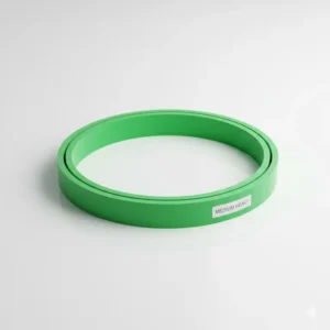 A high-quality latex green resistance band loop designed for glute and lower body exercises.