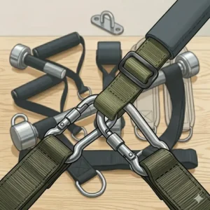 A versatile nylon utility strap used for outdoor training attachments for resistance bands.