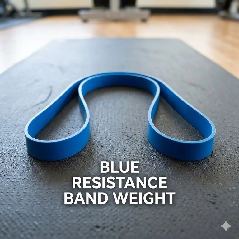 Featured image showing blue resistance band weight