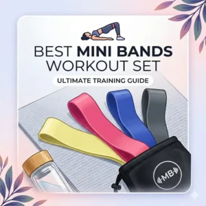 Illustration of a person performing a glute bridge with a fabric mini band.
