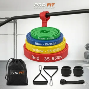 High-quality natural latex material of the pull up assist band set showing its elasticity and snap-resistant design.