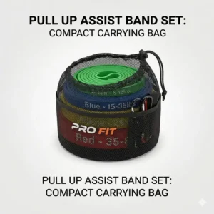 Using the pull up assist band set for full-body stretching and mobility exercises after a workout.