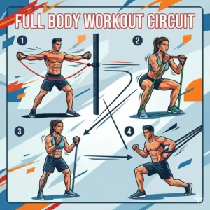 A multi-panel illustration showing various exercises possible with lifeline resistance tubes, including bicep curls and lunges.